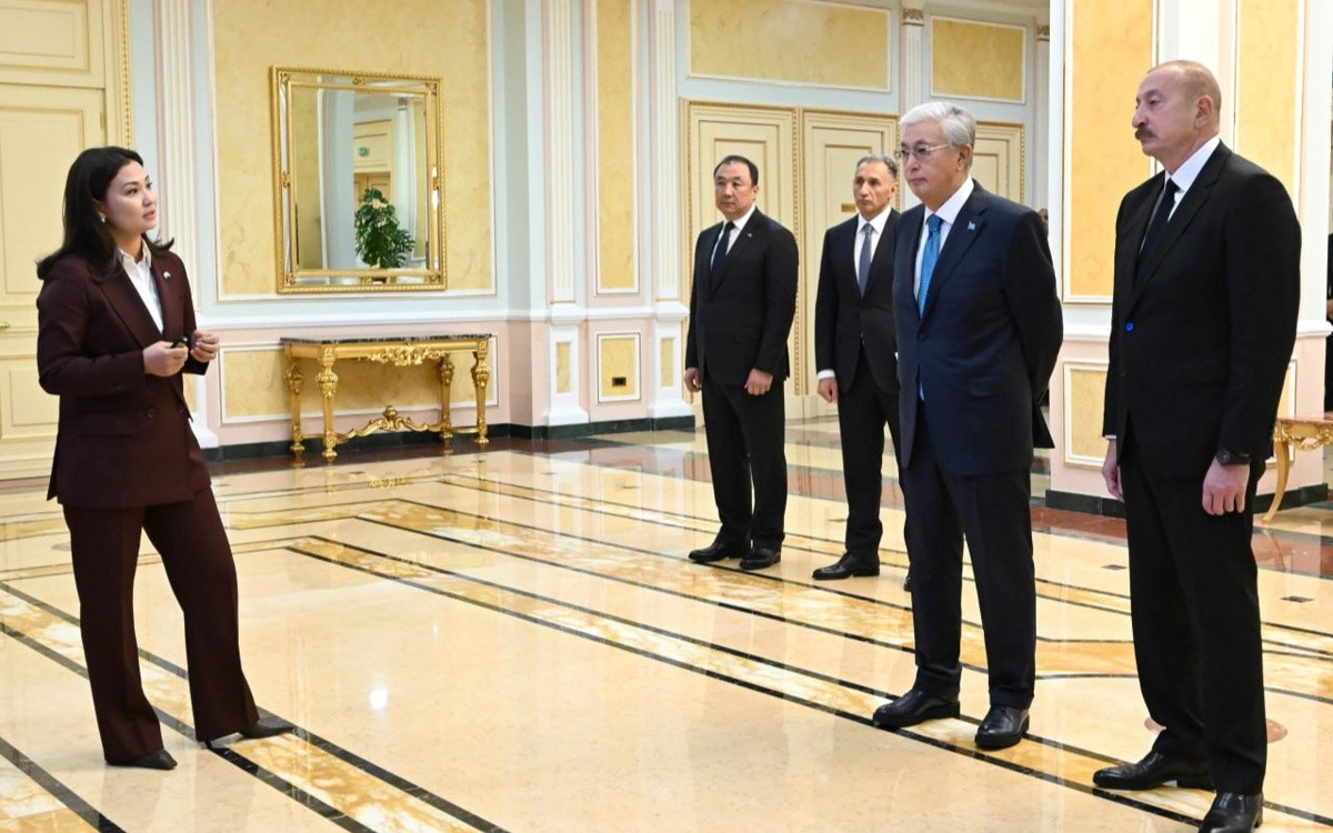 Касым-Жомарту Токаеву и Ильхаму Алиеву презентовали проект «Развитие Среднего коридора»