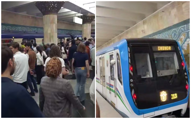 В Ташкентском метро объяснили остановку поезда на станции «Халклар дустлиги»