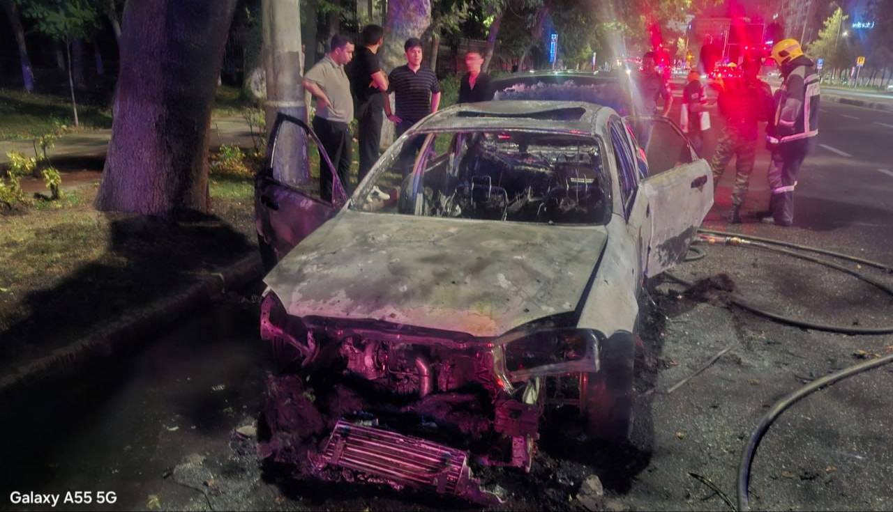 В Ташкенте зафиксированы два случая возгорания автомобилей