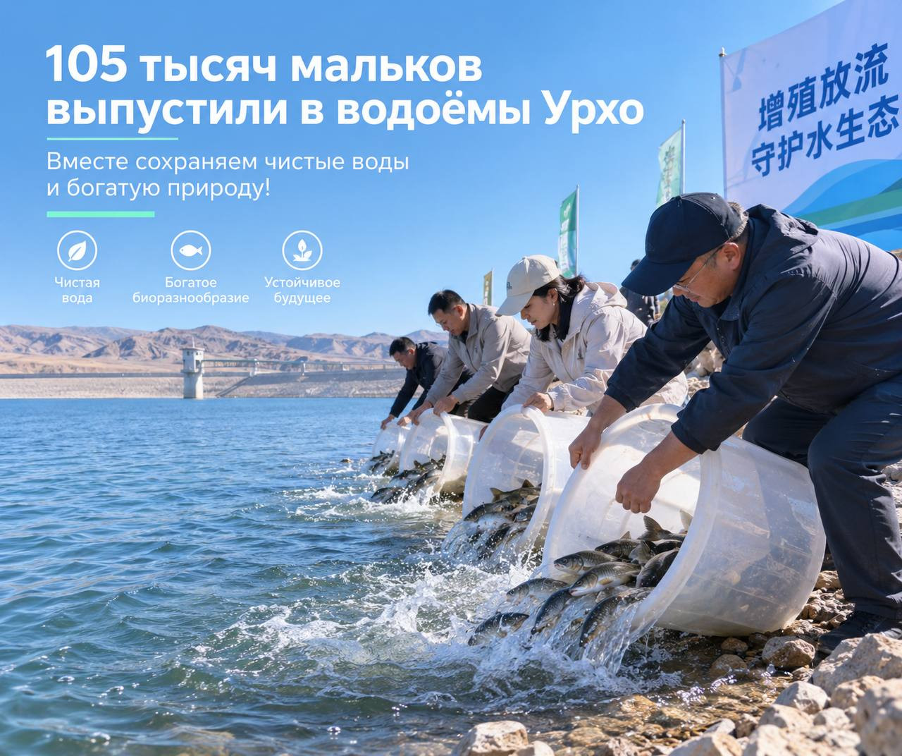 105 тысяч мальков выпустили в водоёмы Урхо